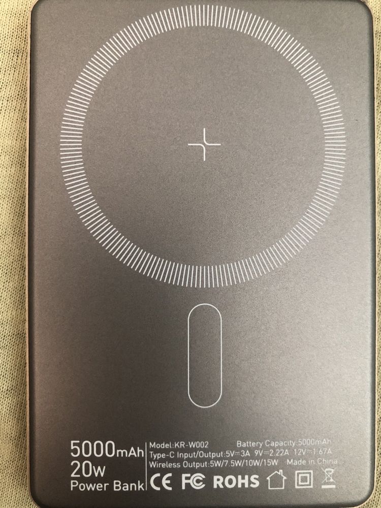 Eesager Magsafe ultra cienki power bank 5000mAh