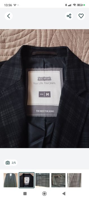 Portfel skórzany i marynarka  Big Star