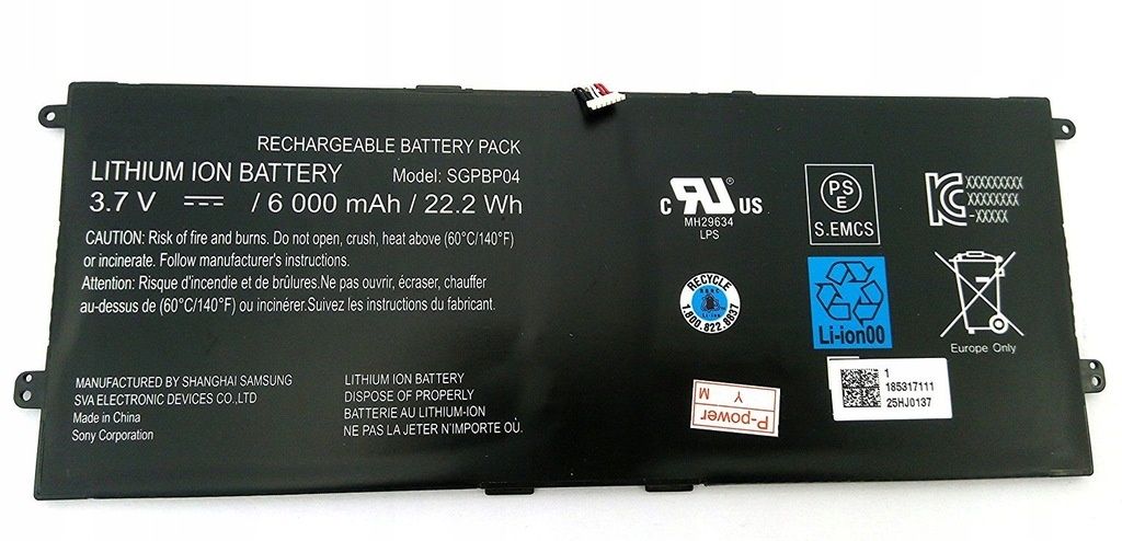 Bateria sony SGPBP04 Xperia Tablet S 6000mAh MM7