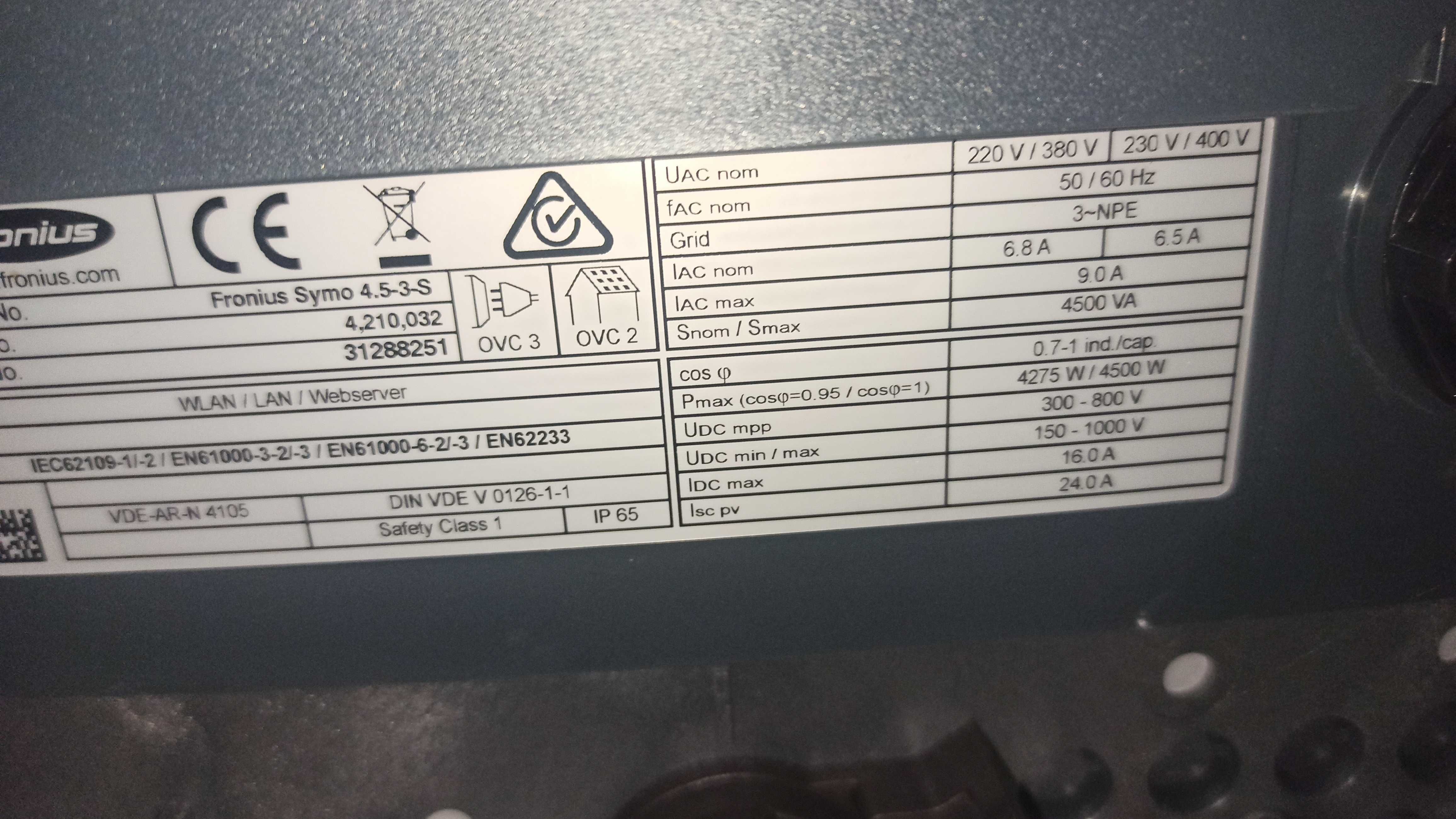 Falownik FRONIUS  Symo 4.5-3-S