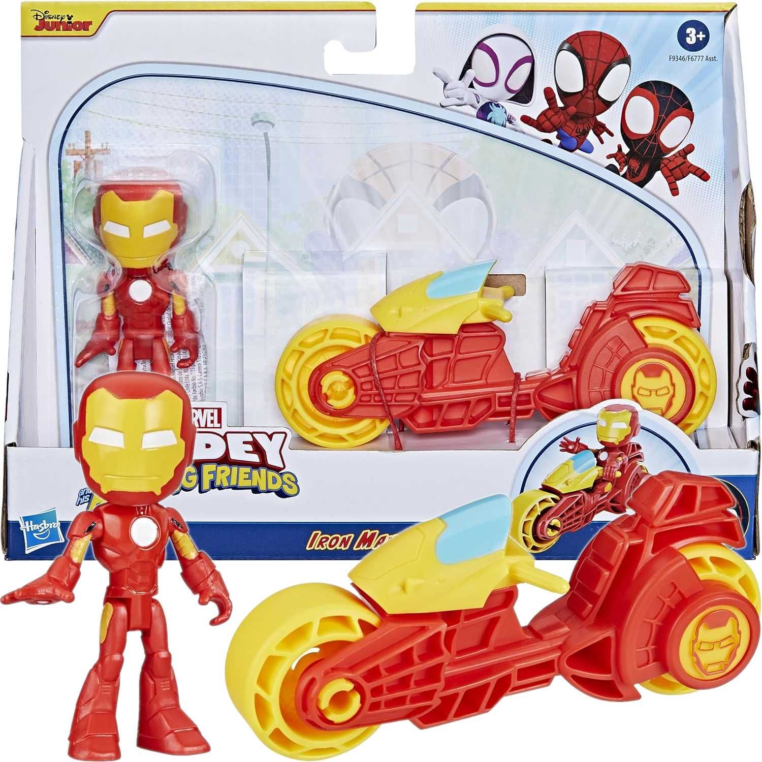Spidey I Super Kumple Marvel Hasbro Motocykl Ruchoma Figurka Iron Man