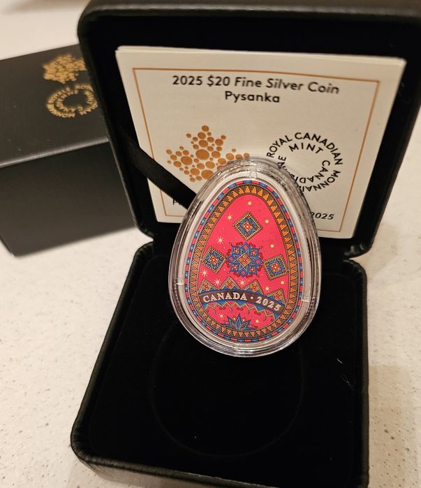 Монета українська писанка Канада срібло 1 унц  2025