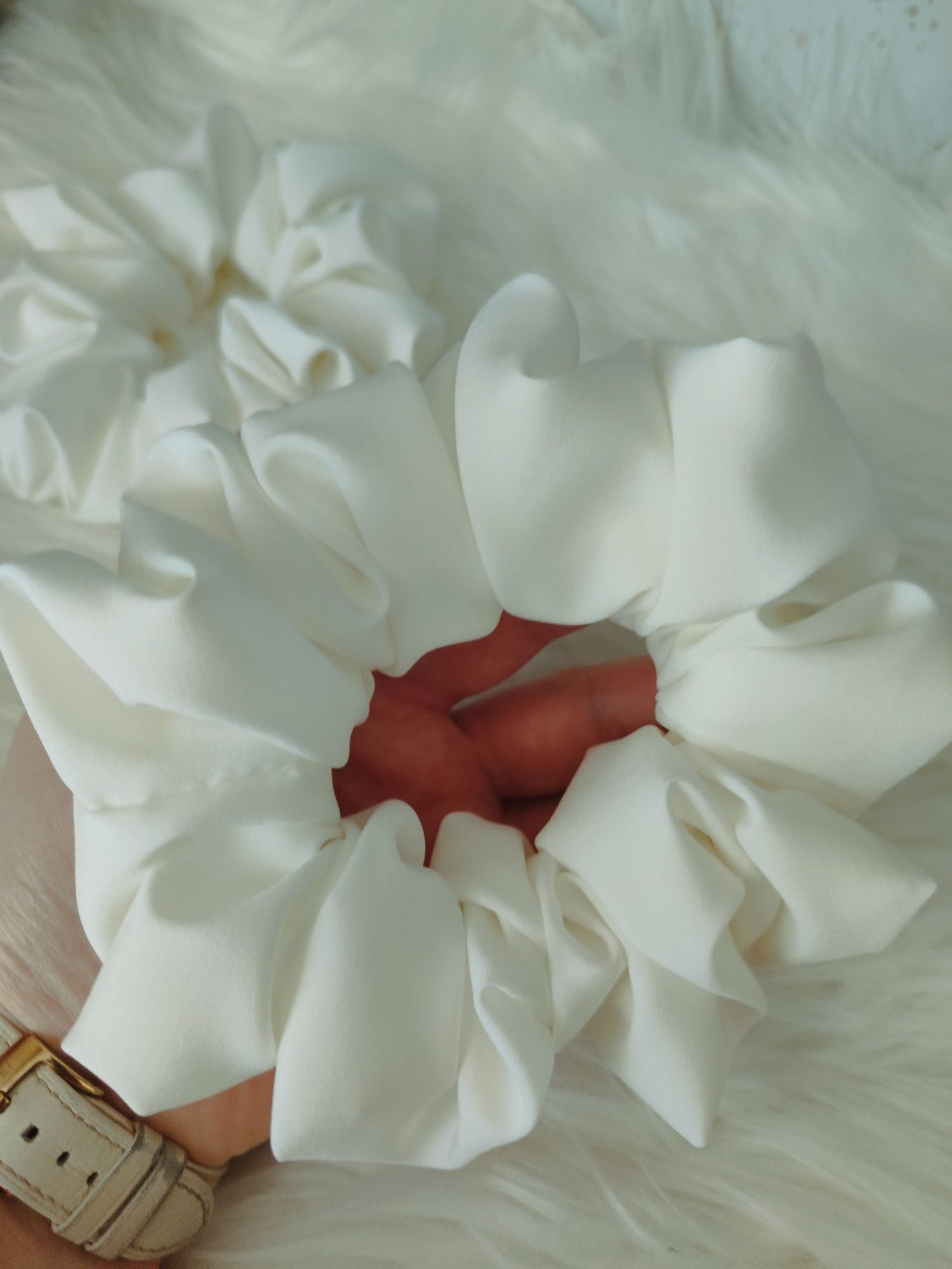 Scrunchie do włosów Satyna Żorżeta L