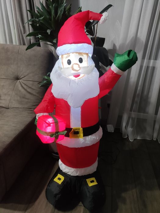 Надувной Санта Клаус 120 см уличный, комнатный