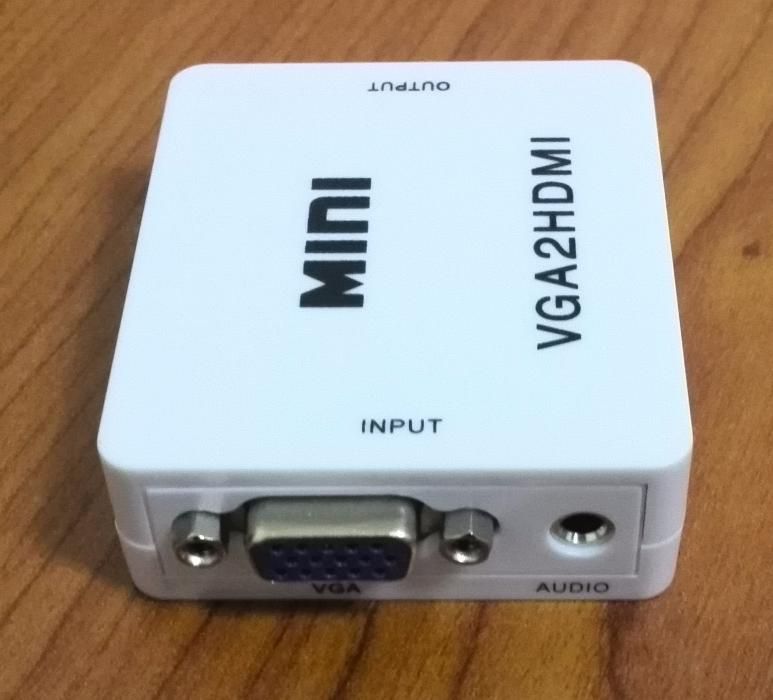 Conversor VGA para HDMI com audio novo selado portes grátis