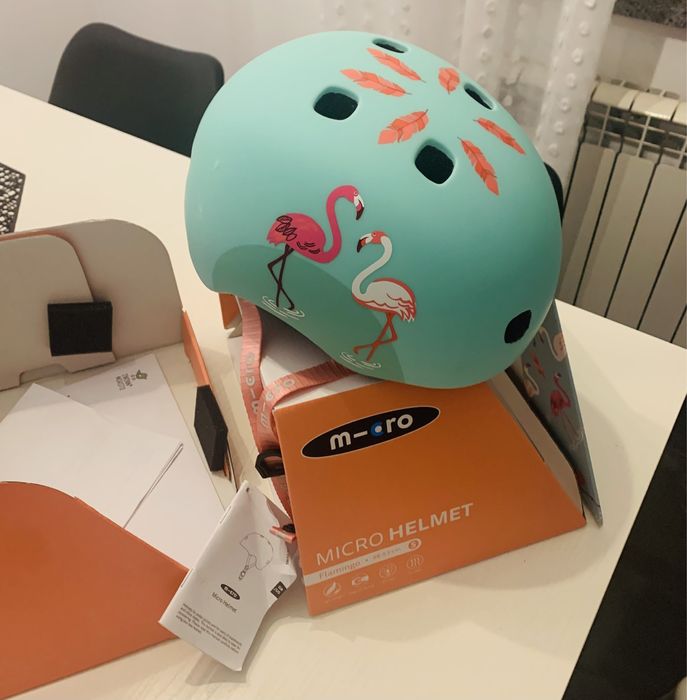 Kask dzieciecy Micro Flamingo miętowy rozmiar S NOWY