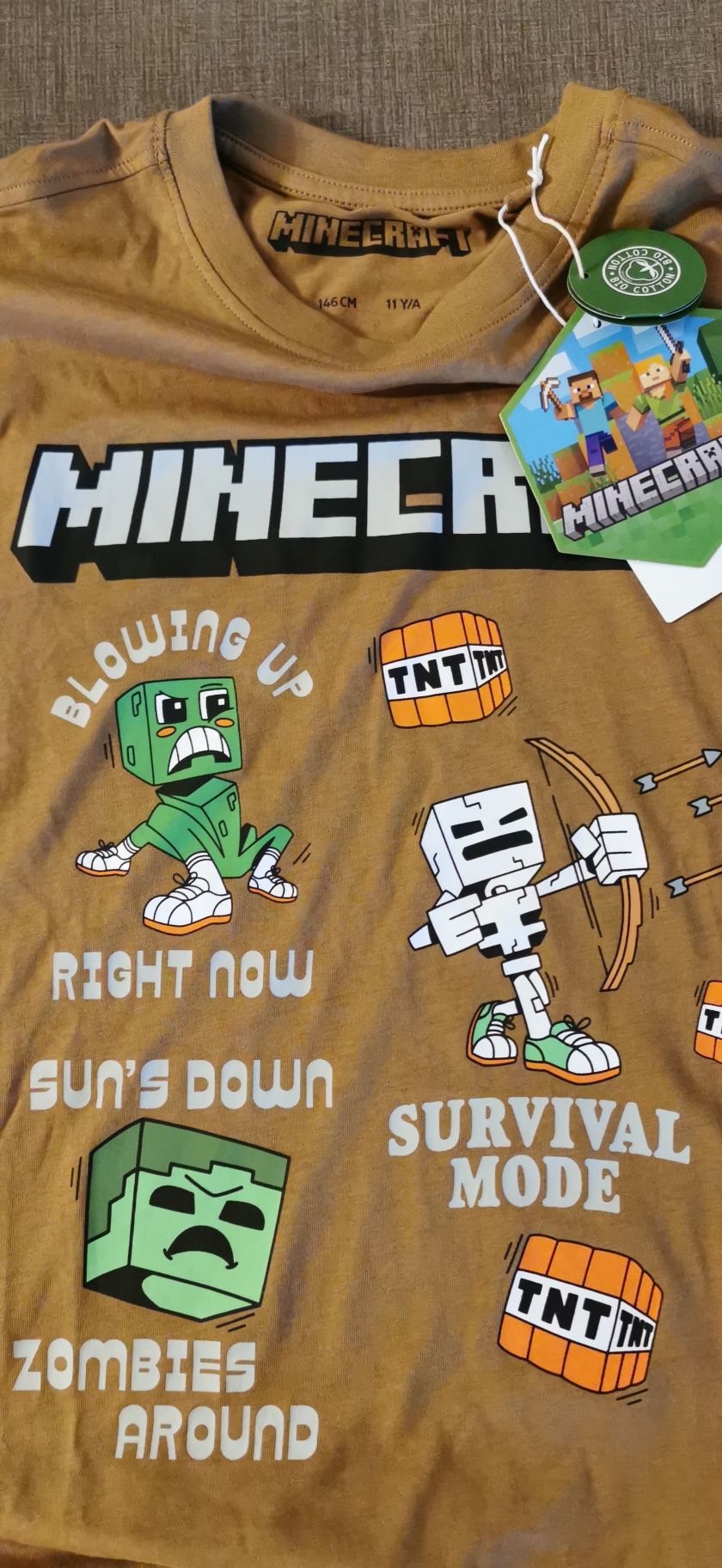 Minecraft - camisola manga comprida