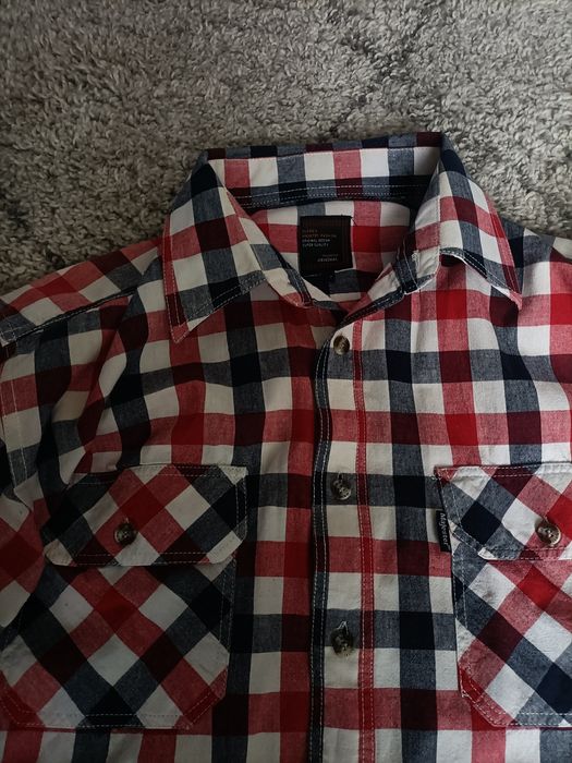 Koszula męska w kratę firma Classic Majester Fashion (L)