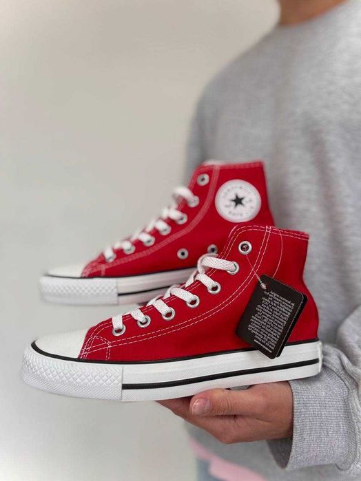 Converse all star red кеди конверси високі червоні олл стар 36-40