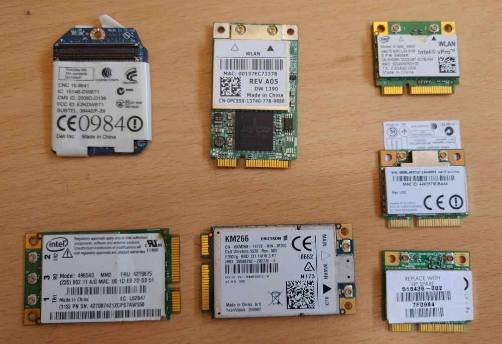 Placas de Rede wifi para computadores portateis antigos e recentes