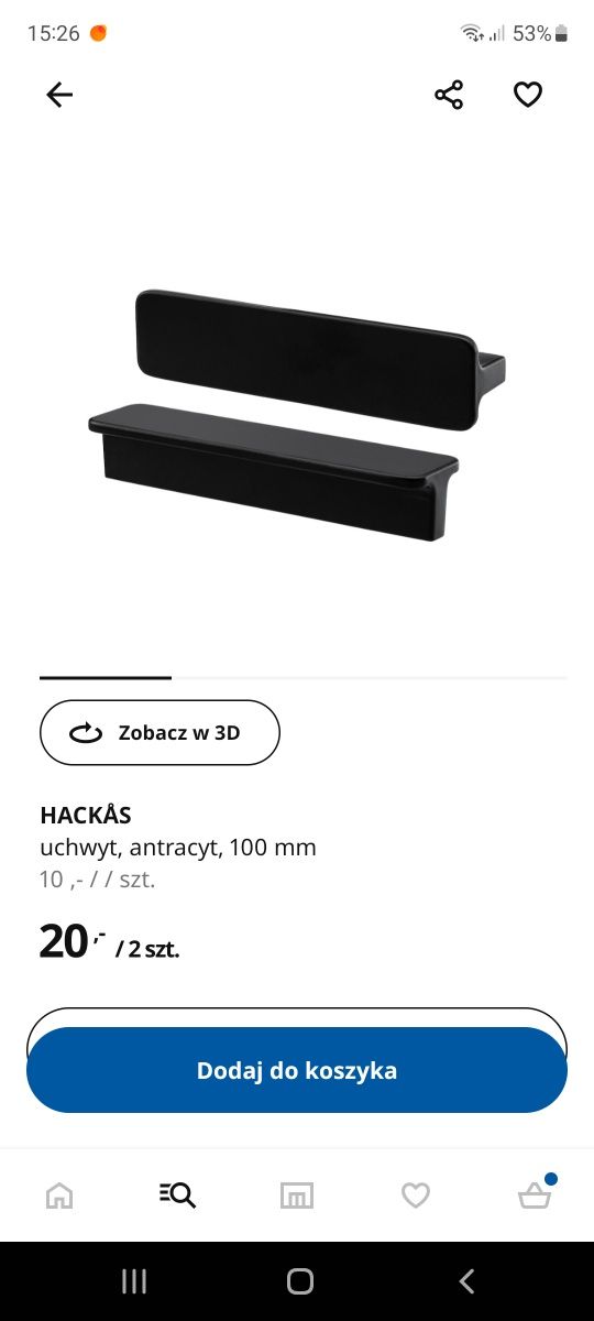 Hackas Ikea uchwyty meblowe