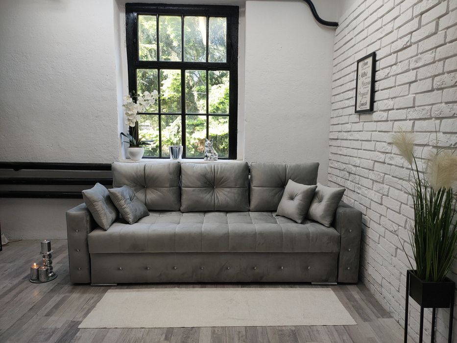 Sofa, kanapa Samara Glamour sprężyny welur