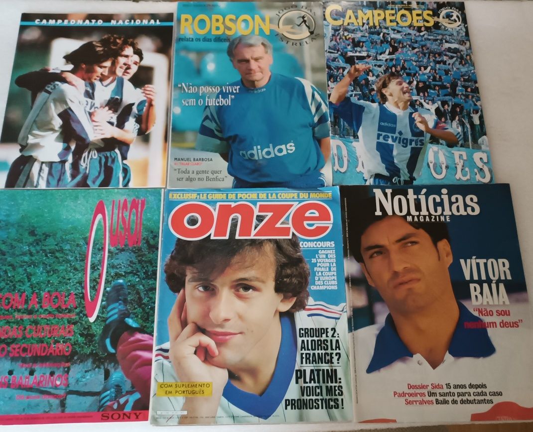 Revistas antigas de futebol