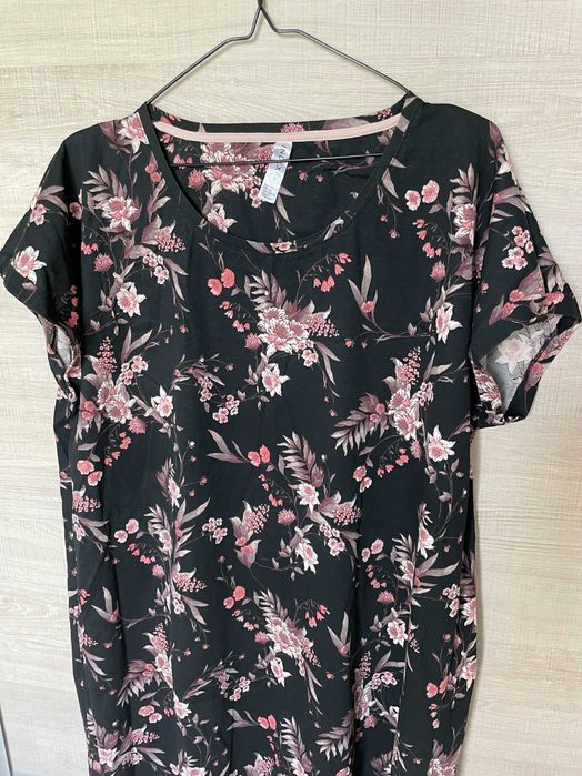 Damska tunika Lindex r.XXL (44/46), kwiecista koszula nocna, sukienka