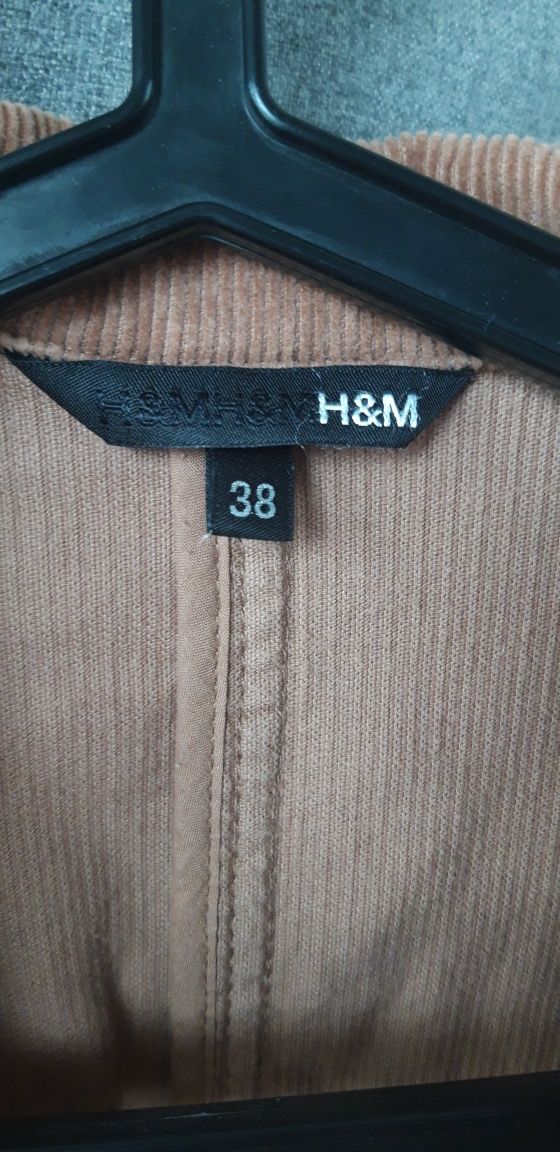 Sztruksowa marynarka damska H&M rozmiar 38