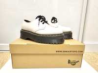 37 lub 38 Dr. Martens Półbuty 1461 Quad  Biały na platformie