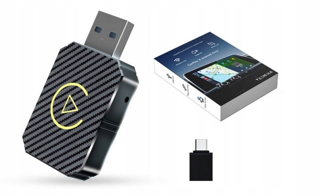 Bezprzewodowy adapter Carplay AIBox Wireless Android 2w1 Auto Plug and