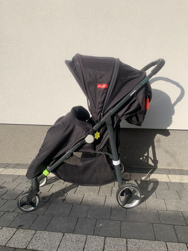 Wózek spacerowy  ESPIRO NANO Czarny+ nowe opony tylne