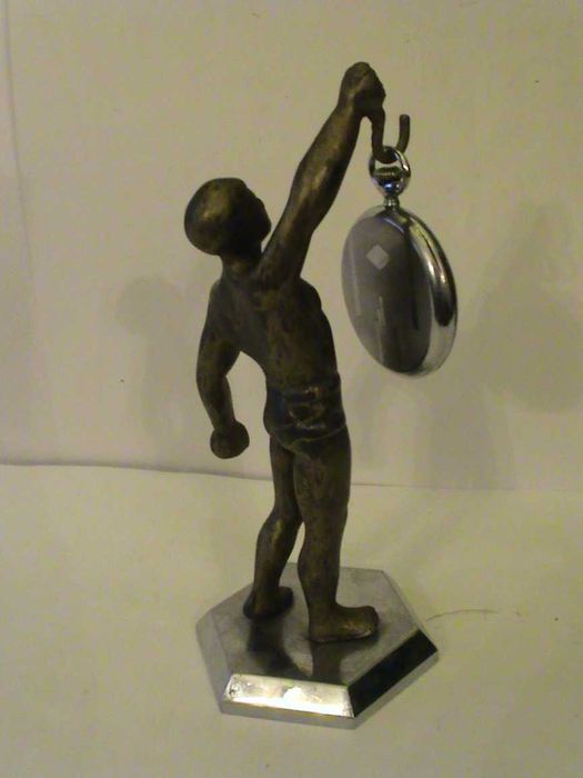 Stojak FIGURALNY metalowy na zegarek kieszonkowy - Rzadkość