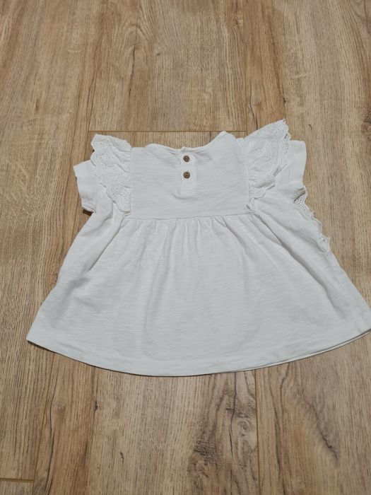 Biała bluzka typu motylek Zara rozm. 86