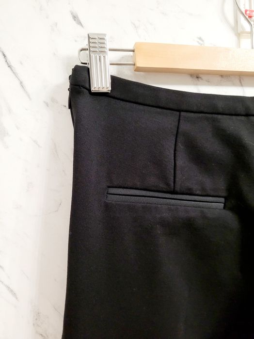 Eleganckie spodnie cygaretki premium suwaki po bokach styl preppy