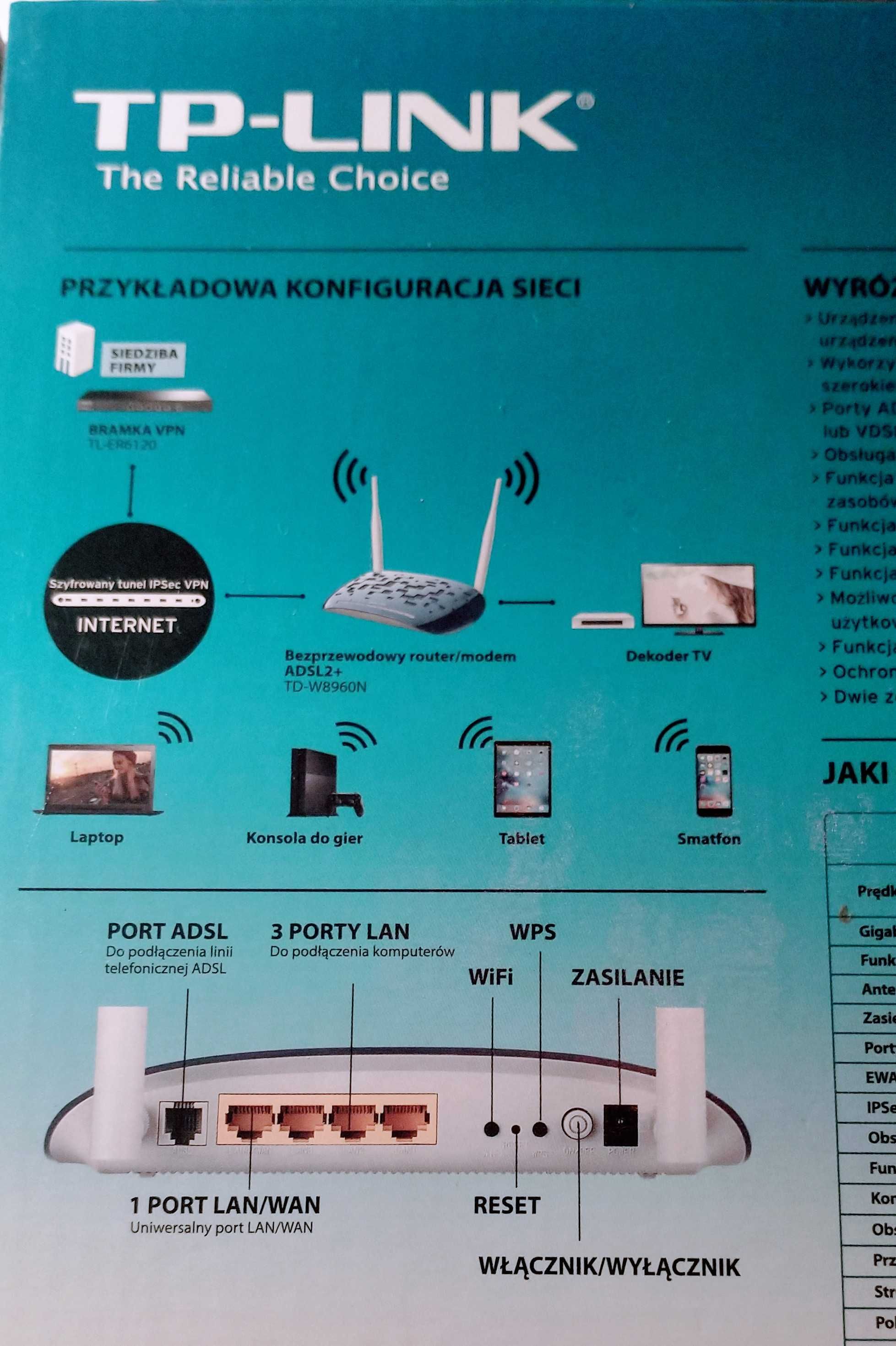 Tp Link ADSL2+ / model TD-W8960N.