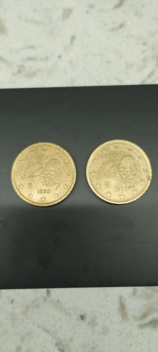 Монеты 50 центов Испания