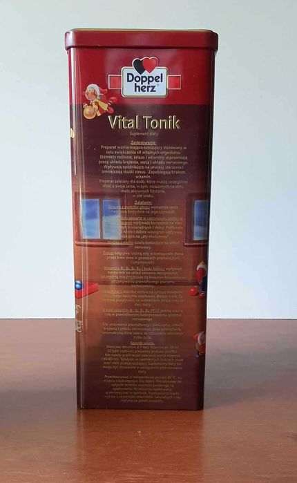 Metalowa puszka otwierana pudełko świąteczne z Mikołajem Doppel Herz