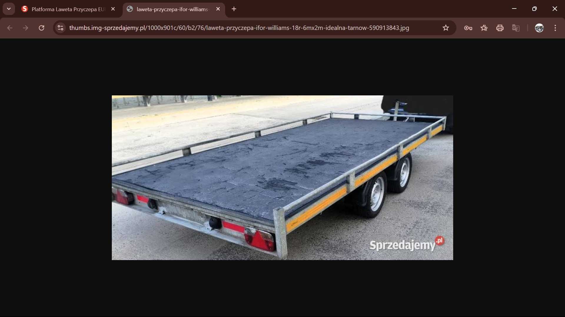 Platforma Laweta Przyczepa ocynk EUDUARD NL 2.7 DMC 4x2m 20 r najazdy