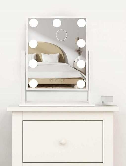 Lustro do Makijażu w Stylu Hollywood z Podświetlenie w 3 Barwach