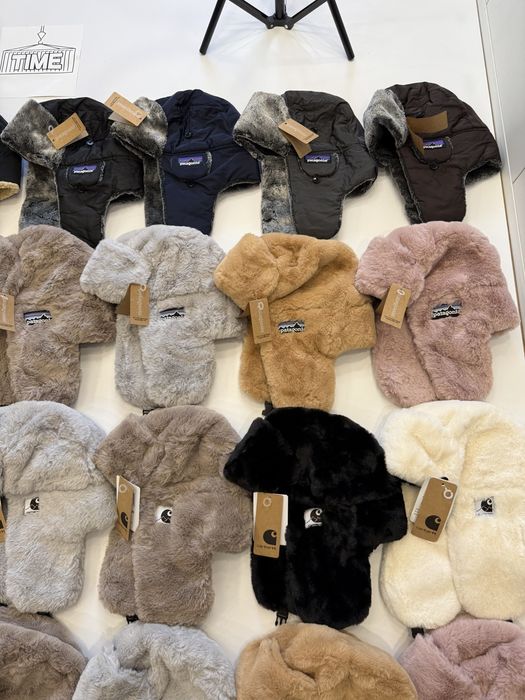 Шапки-вушанки з хутром / ушанки patagonia, stussy, carhartt