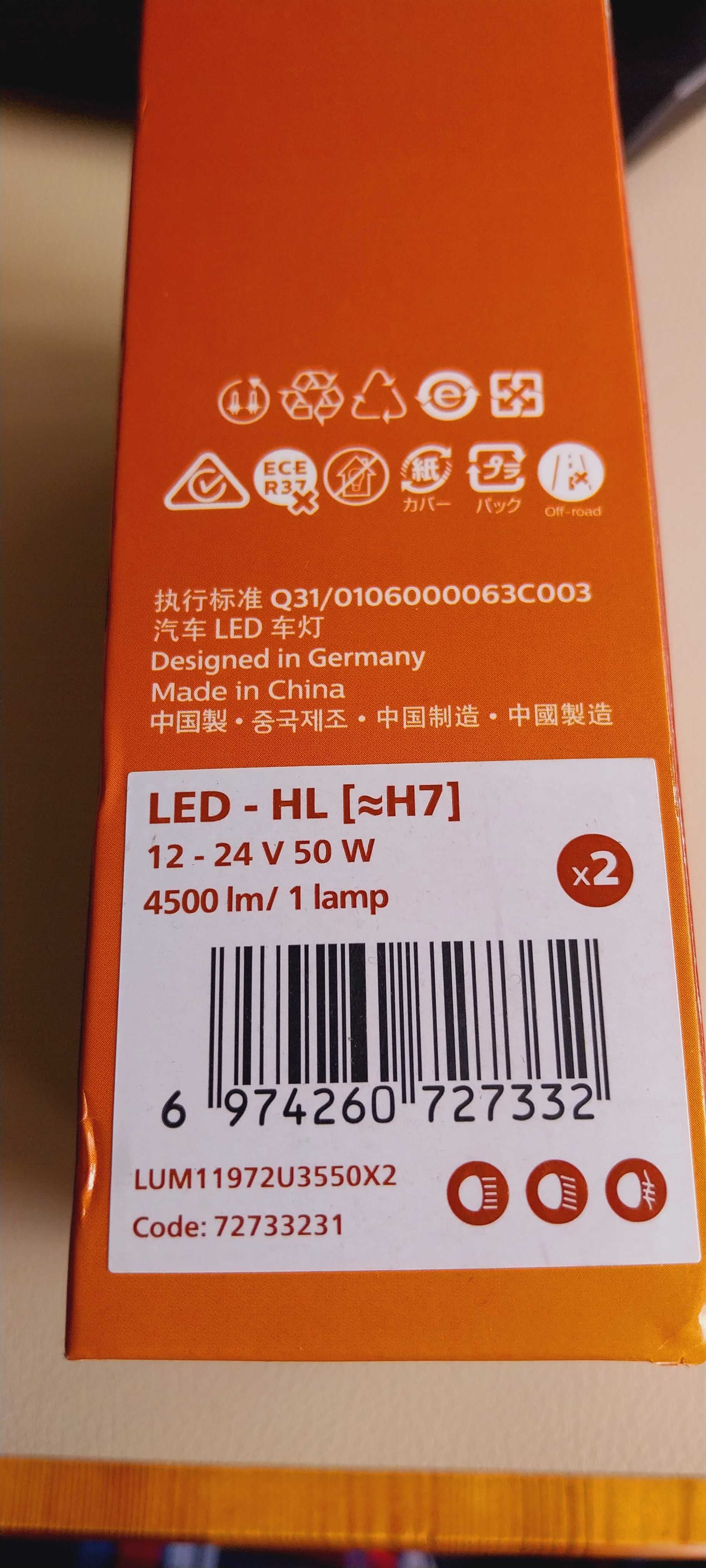 Żarówki Philips Ultinon Rally 3550 H7 LED 2x50W