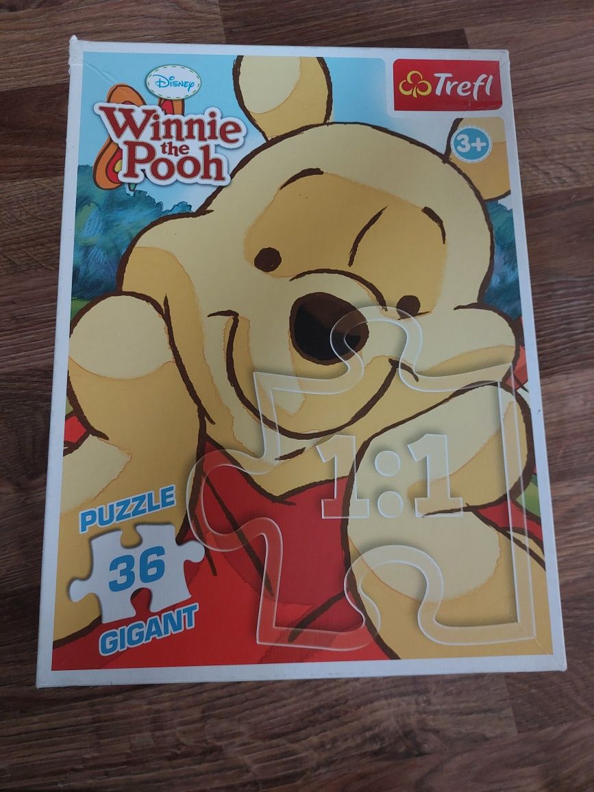 Puzzle gigant 36 elementów kubuś puchatek i świnka peppa