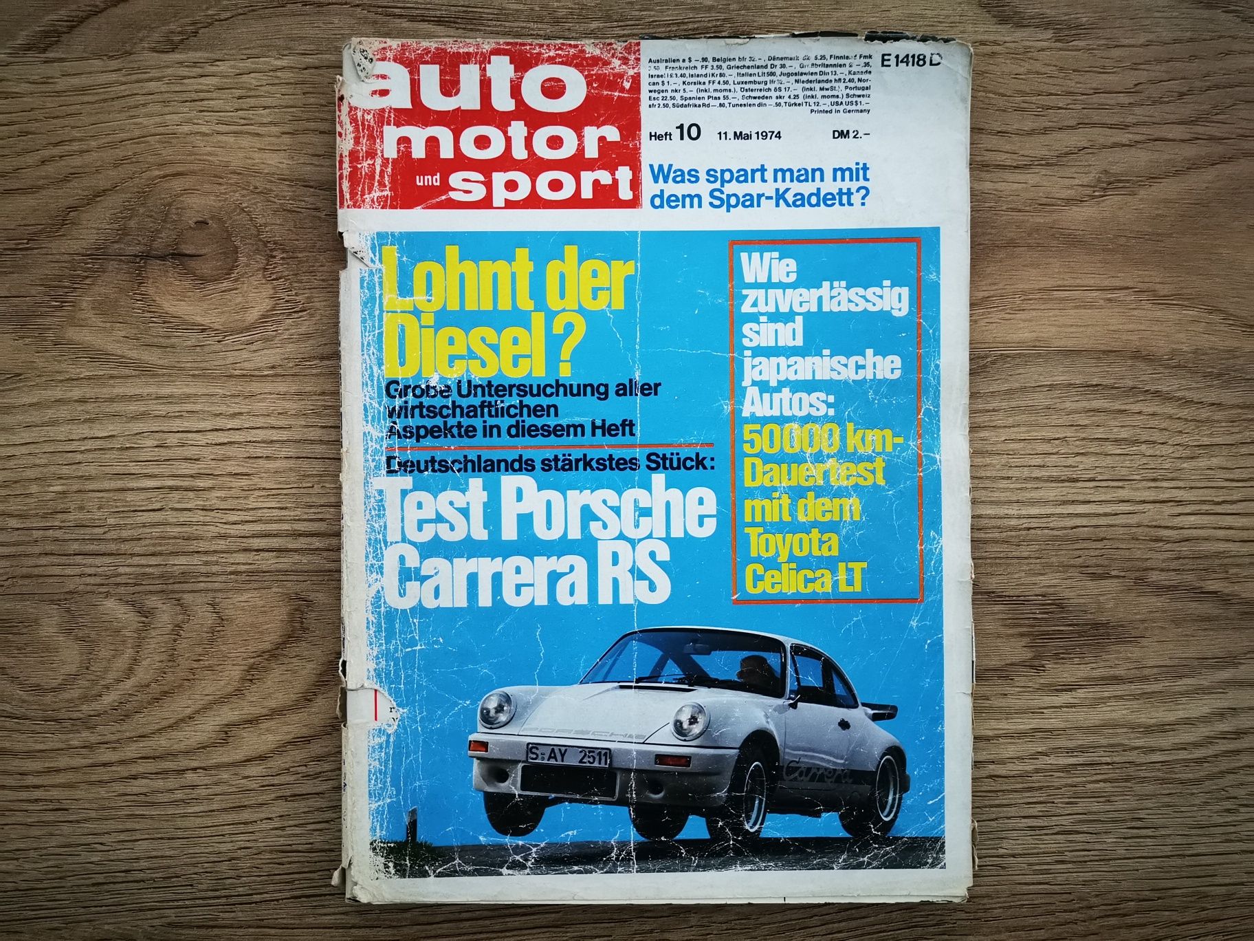 Czasopismo Auto Motor und Sport - maj 1974 roku (j. niemiecki)