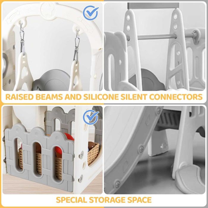 Nowa zjeżdżalnia / plac zabaw / huśtawka / 5w1 / dla dzieci / W60!