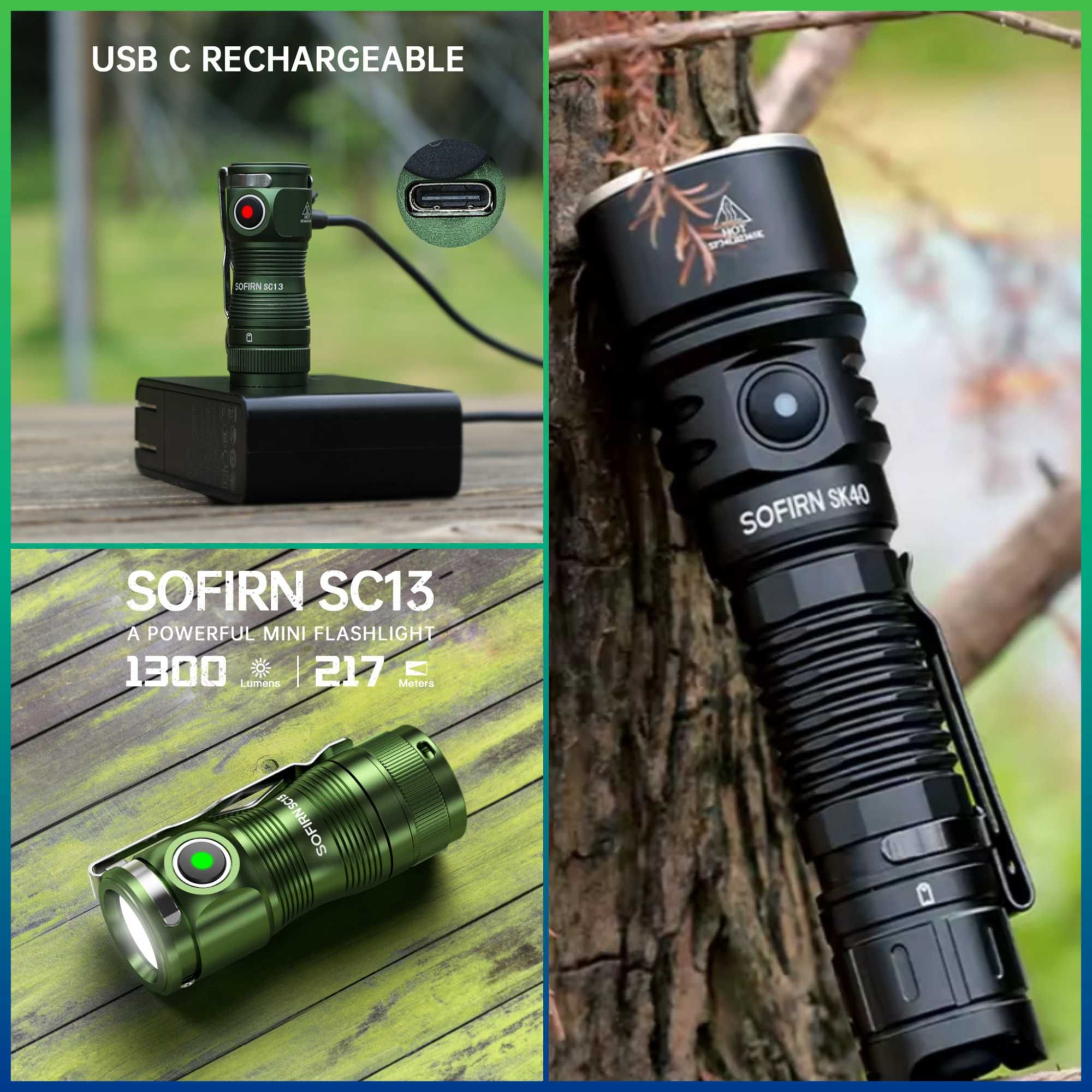 Фонарик Sofirn SC13 nichia, SC28, SC29 Sofirn SK40, LT1