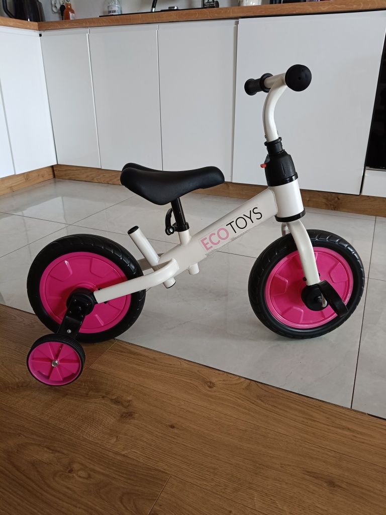 rowerek biegowy z pedałami 3w1 kółka boczne ECOTOYS