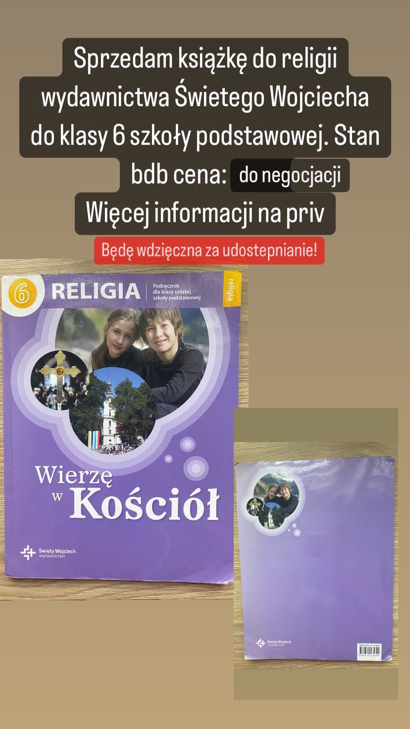 Sprzedam książkę do religii 6 kl.