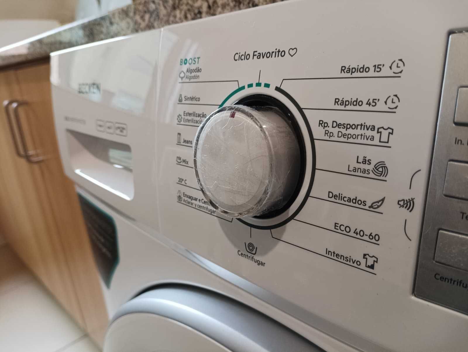 Máquina de Lavar Roupa Becken Boostwash, Inverter BLDC, 8 kg 1400 rpm