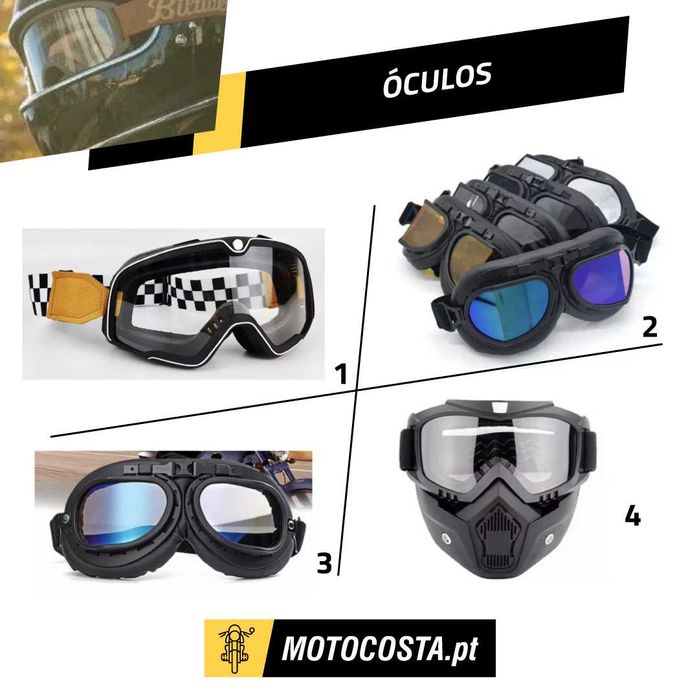 Óculos Moto - Polarizados, Tácticos e Cafe Racer - MOTOCOSTA