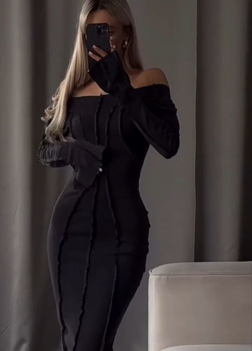 Сукня чорна максі жіноча