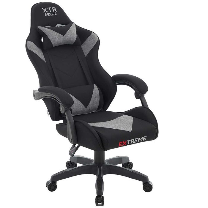 Fotel Gamingowy dla graczy tkanina EXTREME XTR Dark Gray