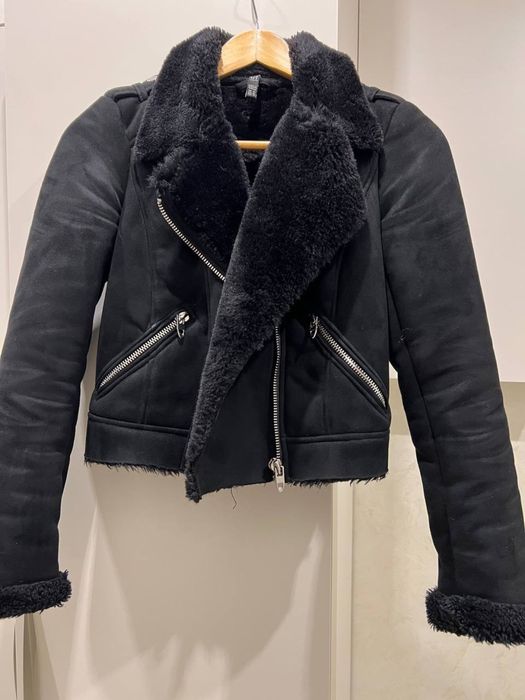 Дубленка ZARA черная