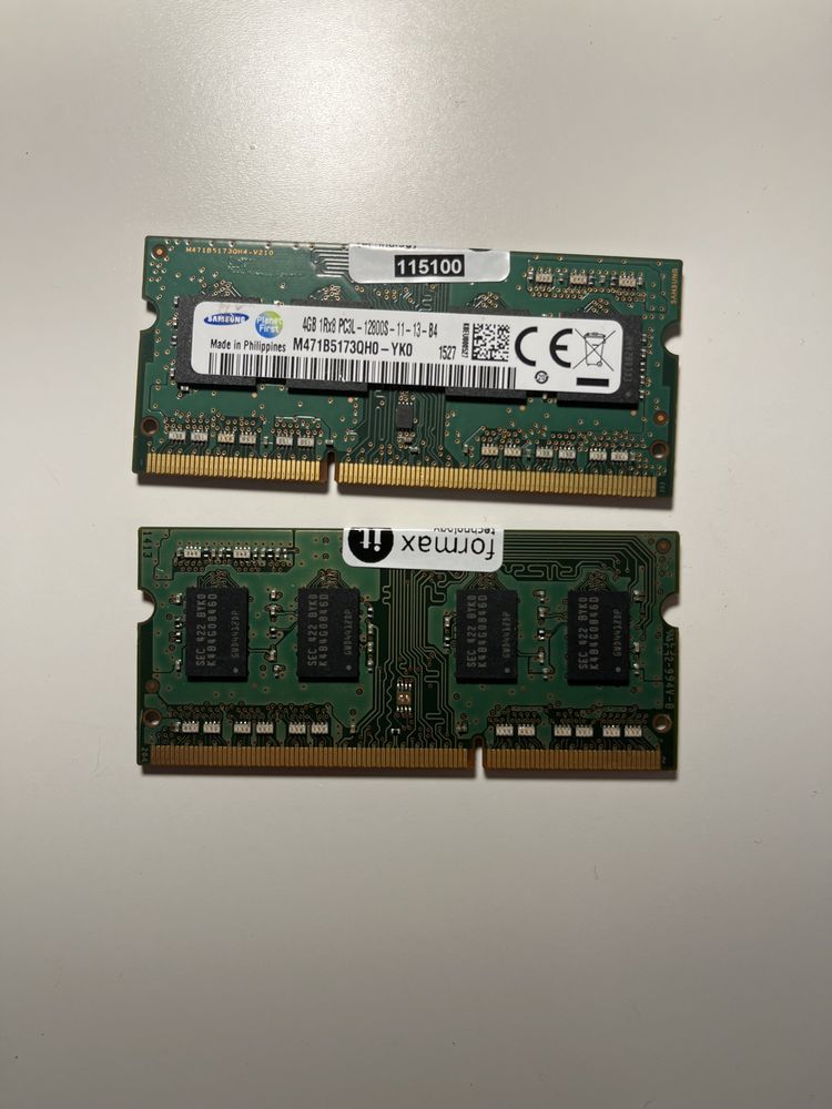 Pamięci 2x4Gb So-dimm 12800s samsung PC3L