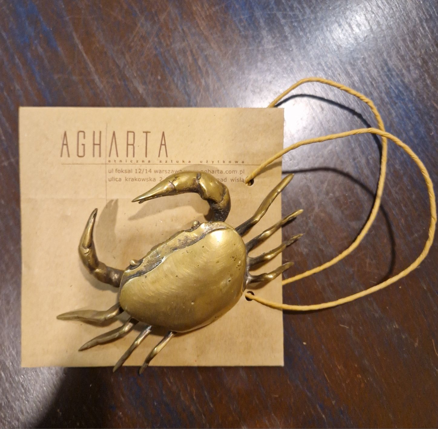 KRAB figurka z metalu,Agharta, stara,design, na prezent