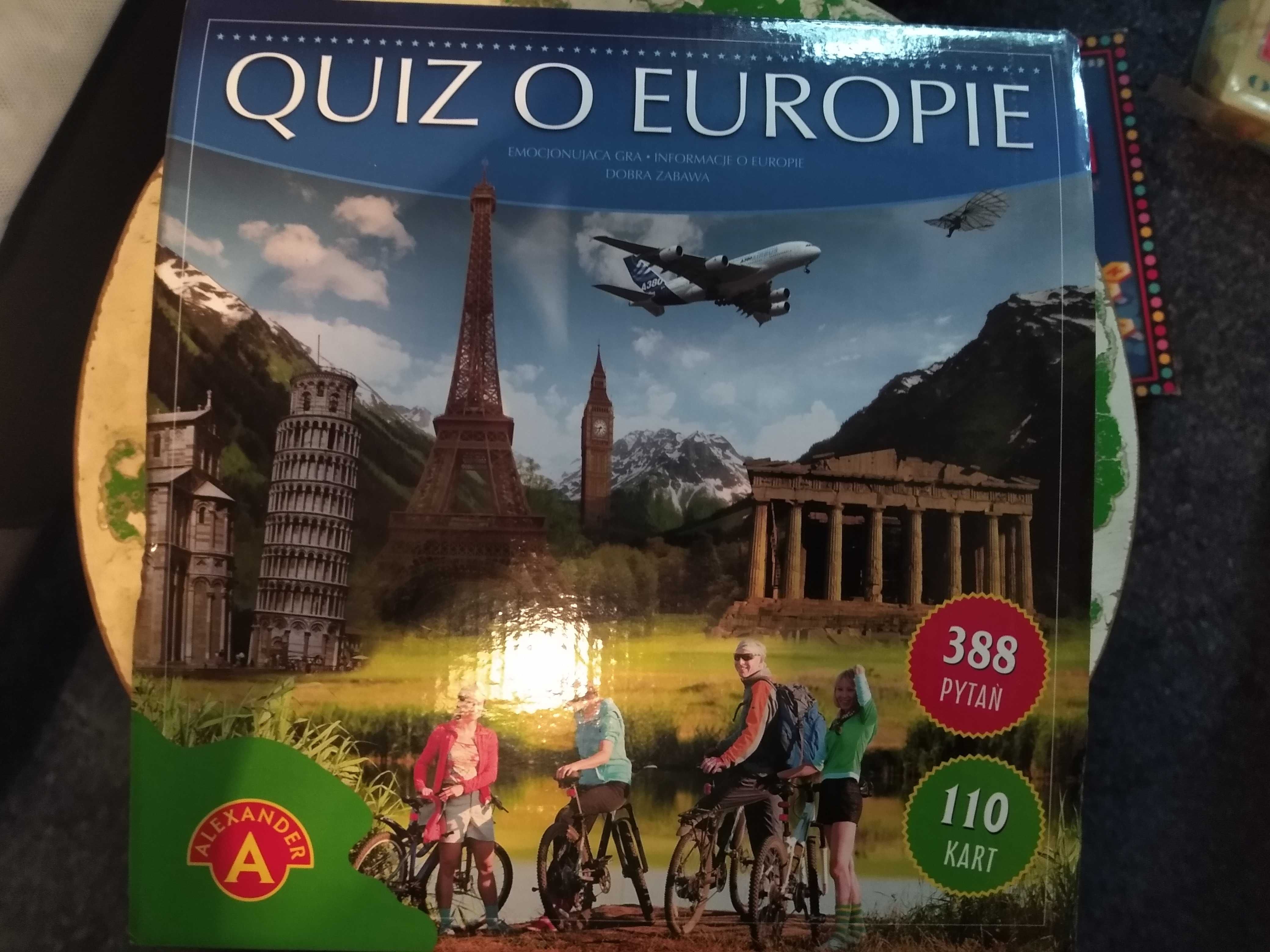 Gra planszowa Quiz o Europie - gra w pytania i odpowiedzi