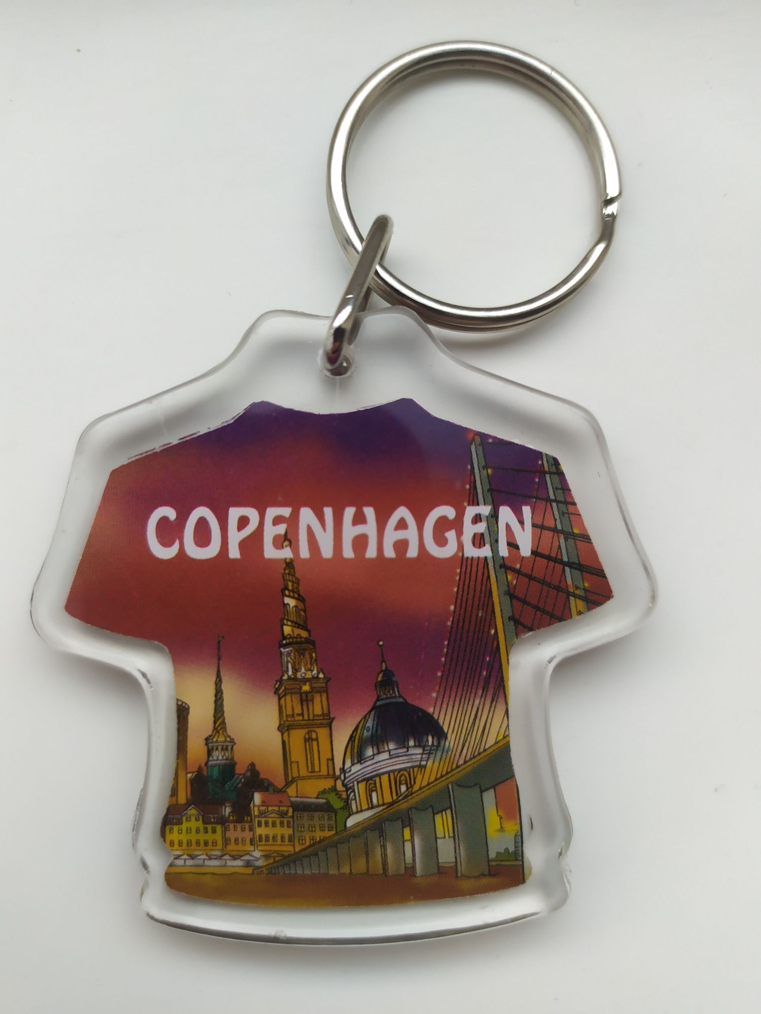 Стильный брелок из Дании "Копенгаген" новый сувенир коллекционирование