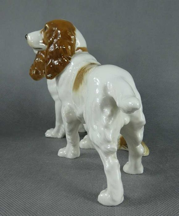 Figura porcelana Hutschenreuther dwa Cocker Spaniel pies 1970 - 1985
