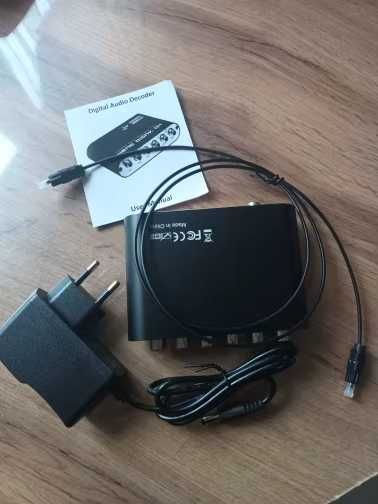 Декодер звука 5.1 Конвертер аудио 2.1 оптический SPDIF Toslink ЦАП DAC
