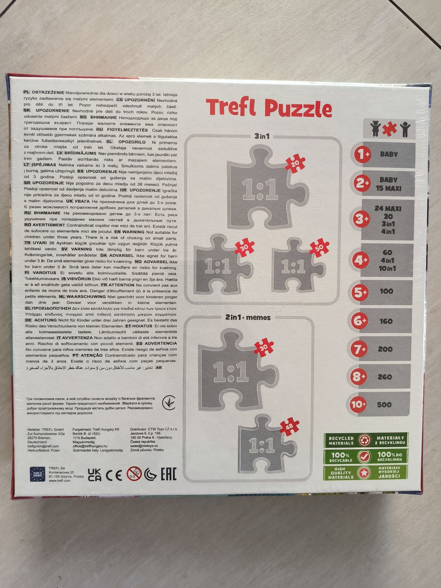 Puzzle Trefl 3w1 pieski